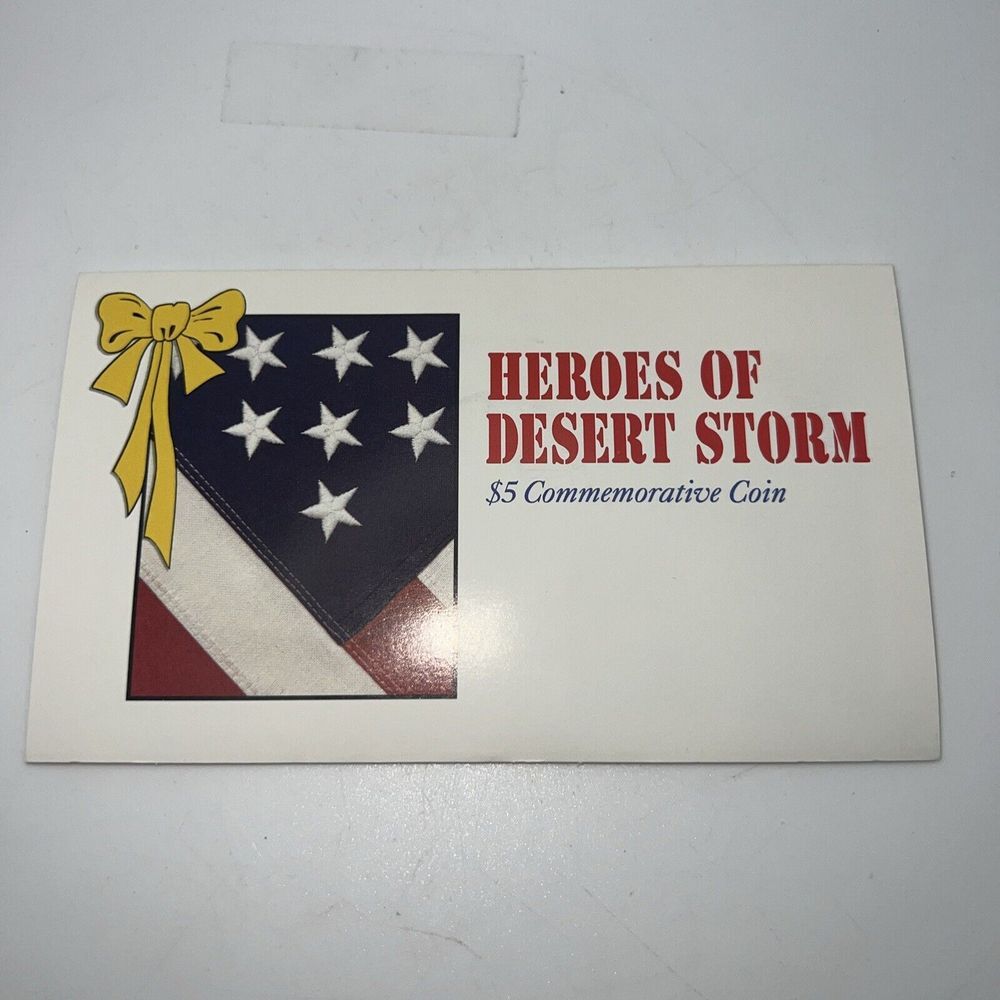 1991 Heroes Of Desert‎ Storm $5 Commemorative Coin issued by Marshall Islands